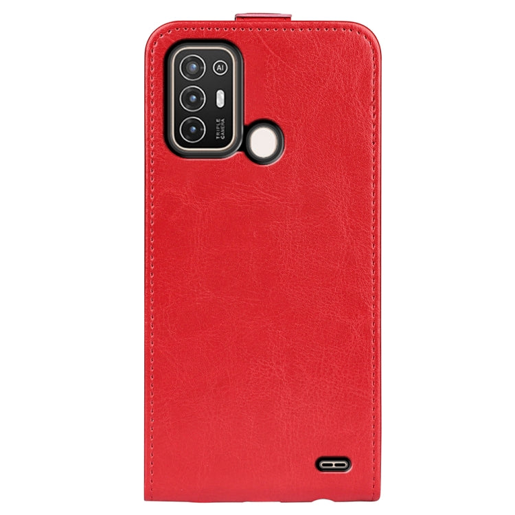 For ZTE Blade A52 R64 Texture Vertical Flip Leather Phone Case