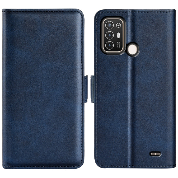 For ZTE Blade A52 Dual-side Magnetic Buckle Leather Phone Case