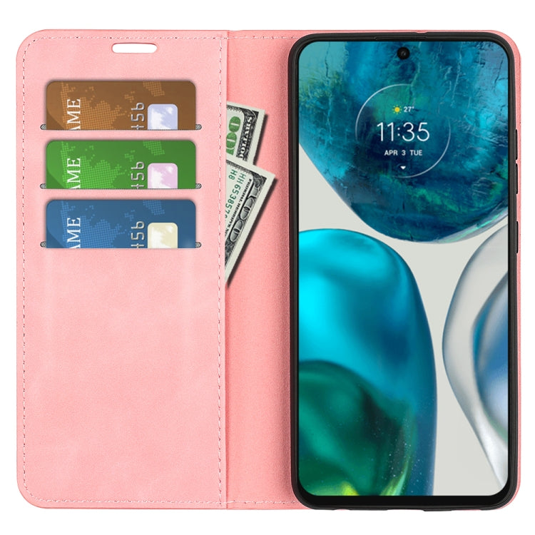 For Motorola Moto G42 Retro-skin Magnetic Suction Leather Phone Case