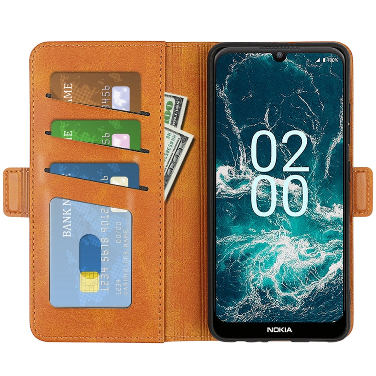 For Nokia C200 Dual-side Magnetic Buckle Horizontal Flip Leather Phone Case