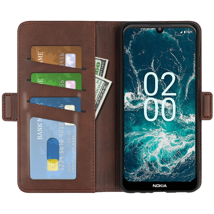 For Nokia C200 Dual-side Magnetic Buckle Horizontal Flip Leather Phone Case