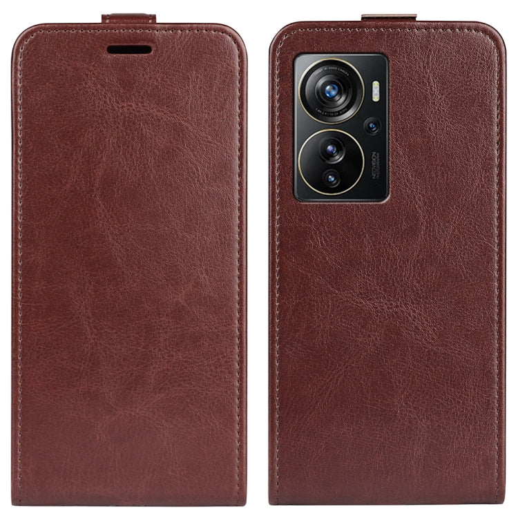 For ZTE Axon 40 Pro R64 Texture Vertical Flip Leather Phone Case