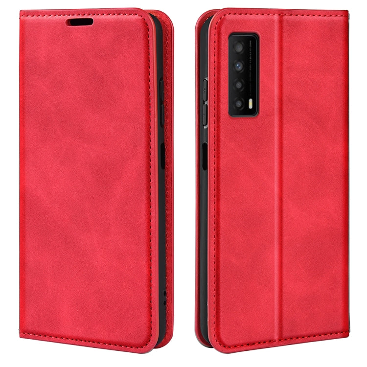 For TCL Stylus 5G Retro-skin Magnetic Suction Leather Phone Case