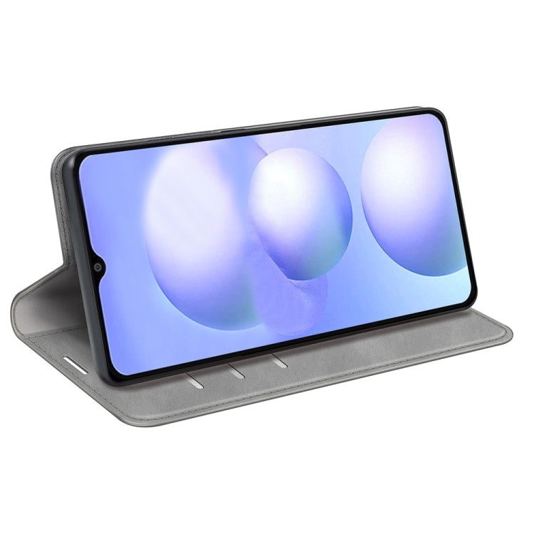 For Xiaomi Poco M4 5G Retro-skin Magnetic Suction Leather Phone Case