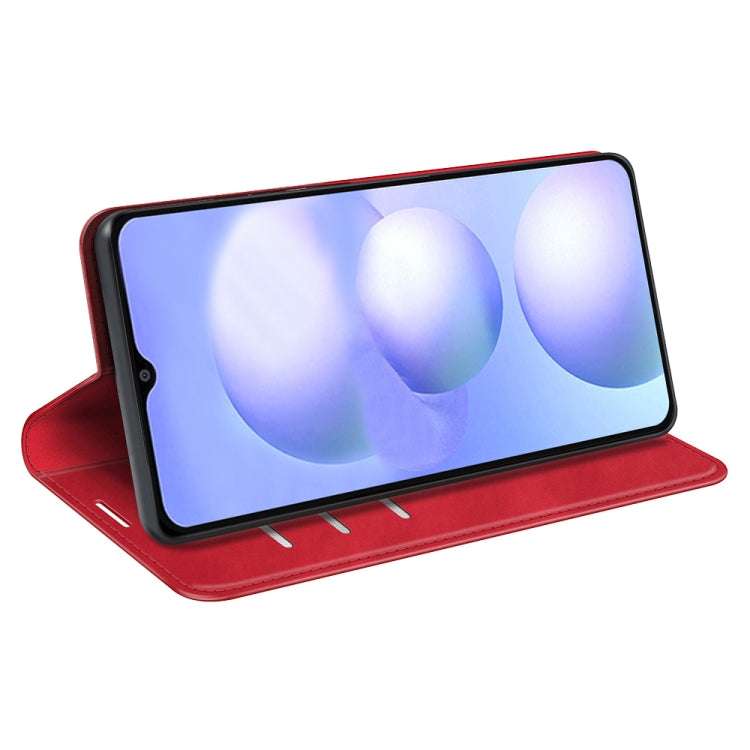 For Xiaomi Poco M4 5G Retro-skin Magnetic Suction Leather Phone Case