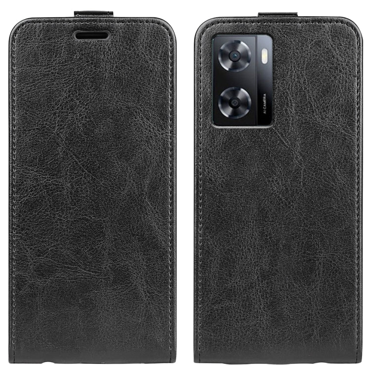 For OPPO A57 4G 2022 R64 Texture Vertical Flip Leather Phone Case