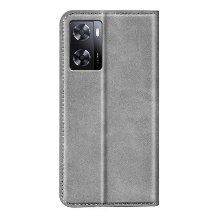 For OPPO A57 4G Retro-skin Magnetic Suction Leather Phone Case