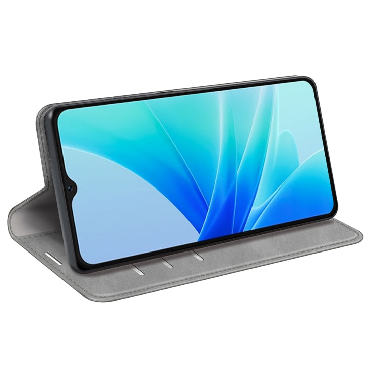 For OPPO A57 4G Retro-skin Magnetic Suction Leather Phone Case