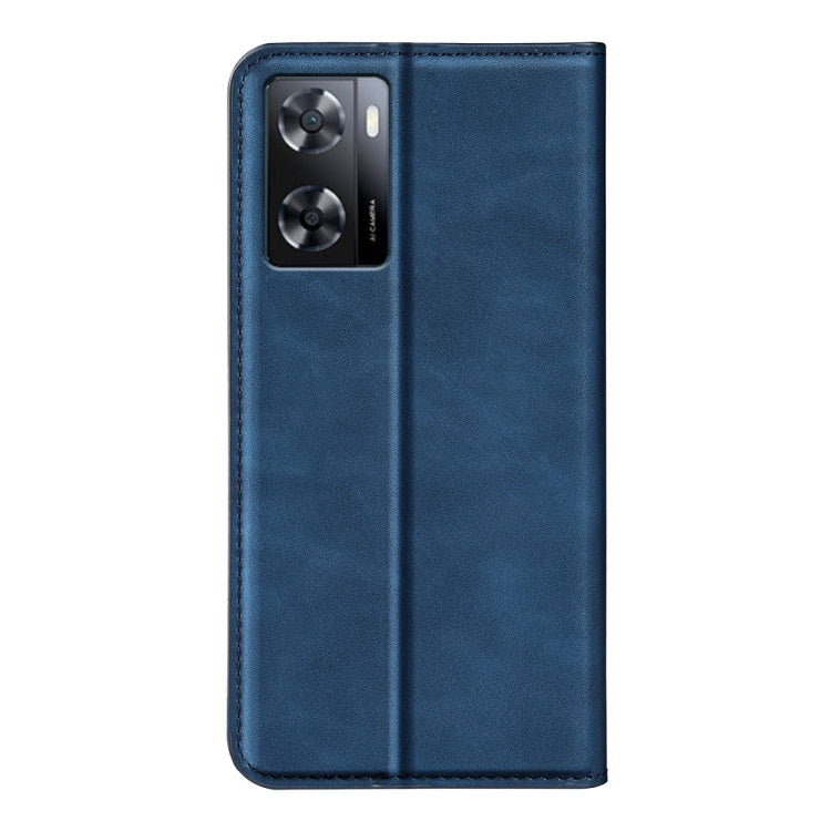 For OPPO A57 4G Retro-skin Magnetic Suction Leather Phone Case