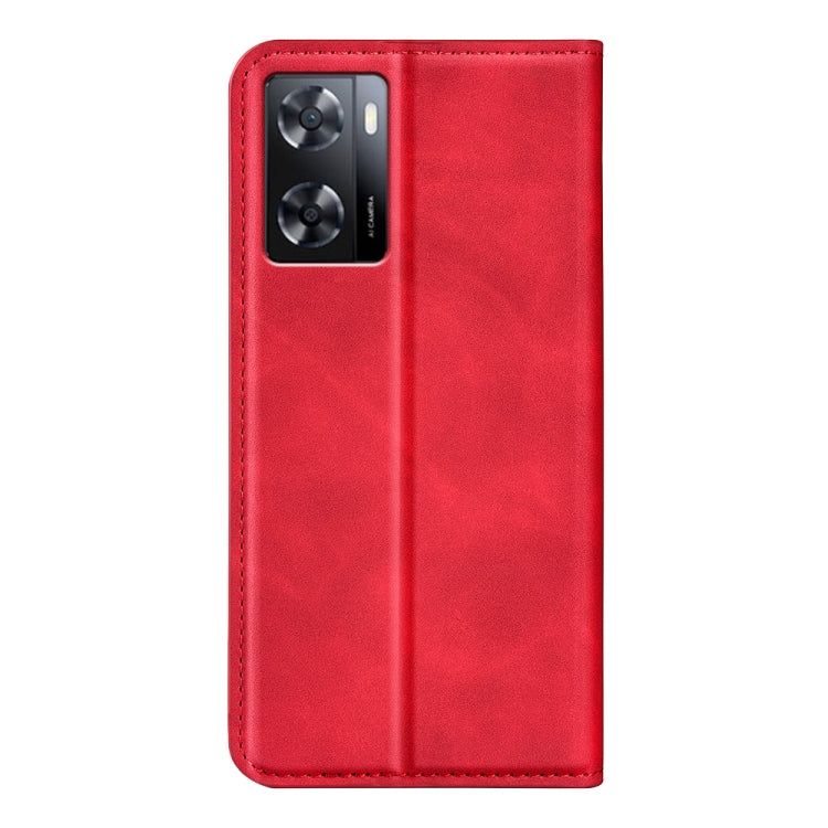 For OPPO A57 4G Retro-skin Magnetic Suction Leather Phone Case