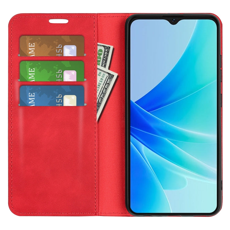 For OPPO A57 4G Retro-skin Magnetic Suction Leather Phone Case