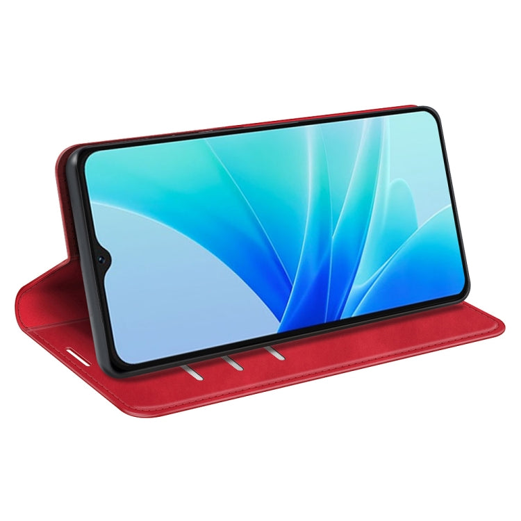 For OPPO A57 4G Retro-skin Magnetic Suction Leather Phone Case