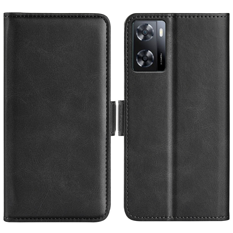 For OPPO A57 4G Dual-side Magnetic Buckle Horizontal Flip Leather Phone Case