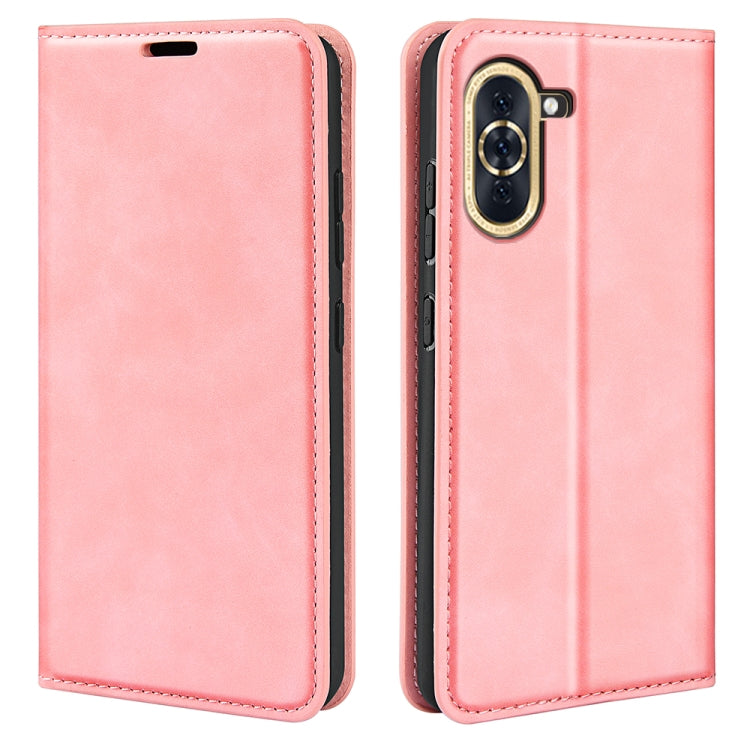 For Huawei Nova 10 Retro-skin Magnetic Suction Leather Phone Case