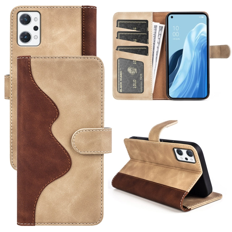 For OPPO Reno7 A JP Version Stitching Horizontal Flip Leather Phone Case