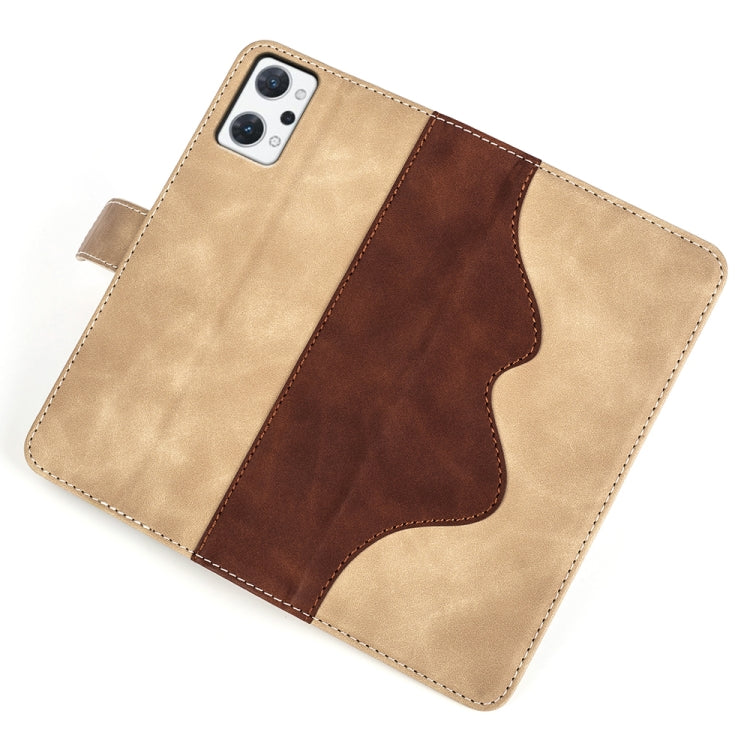 For OPPO Reno7 A JP Version Stitching Horizontal Flip Leather Phone Case