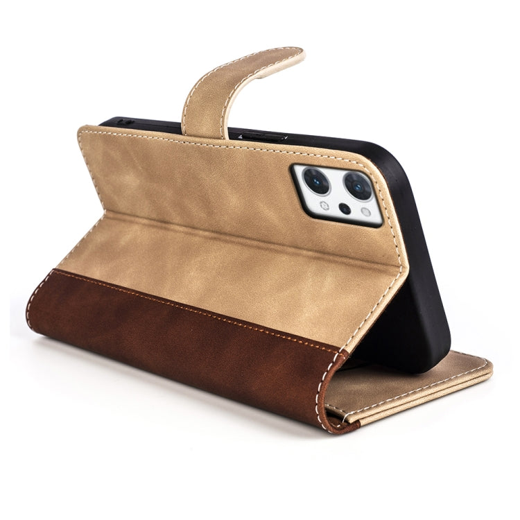 For OPPO Reno7 A JP Version Stitching Horizontal Flip Leather Phone Case