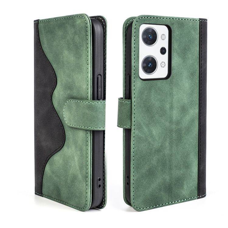 For OPPO Reno7 A JP Version Stitching Horizontal Flip Leather Phone Case