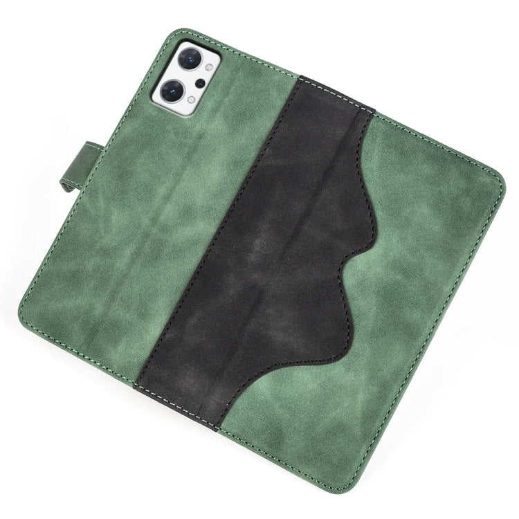 For OPPO Reno7 A JP Version Stitching Horizontal Flip Leather Phone Case