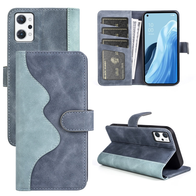 For OPPO Reno7 A JP Version Stitching Horizontal Flip Leather Phone Case
