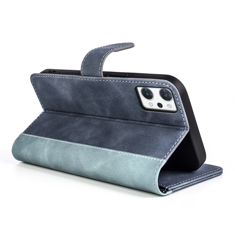 For OPPO Reno7 A JP Version Stitching Horizontal Flip Leather Phone Case