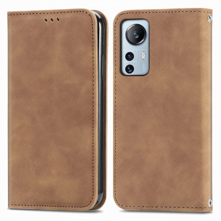 For Xiaomi 12 Lite Retro Skin Feel Magnetic Leather Phone Case