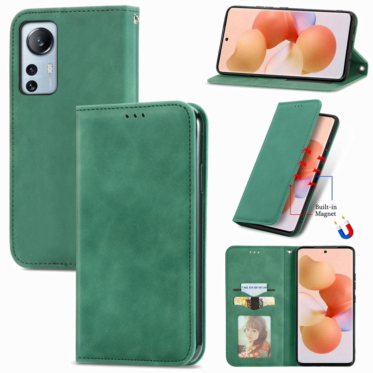 For Xiaomi 12 Lite Retro Skin Feel Magnetic Leather Phone Case