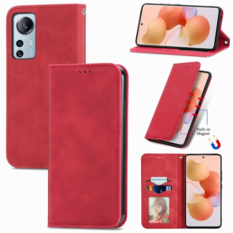 For Xiaomi 12 Lite Retro Skin Feel Magnetic Leather Phone Case