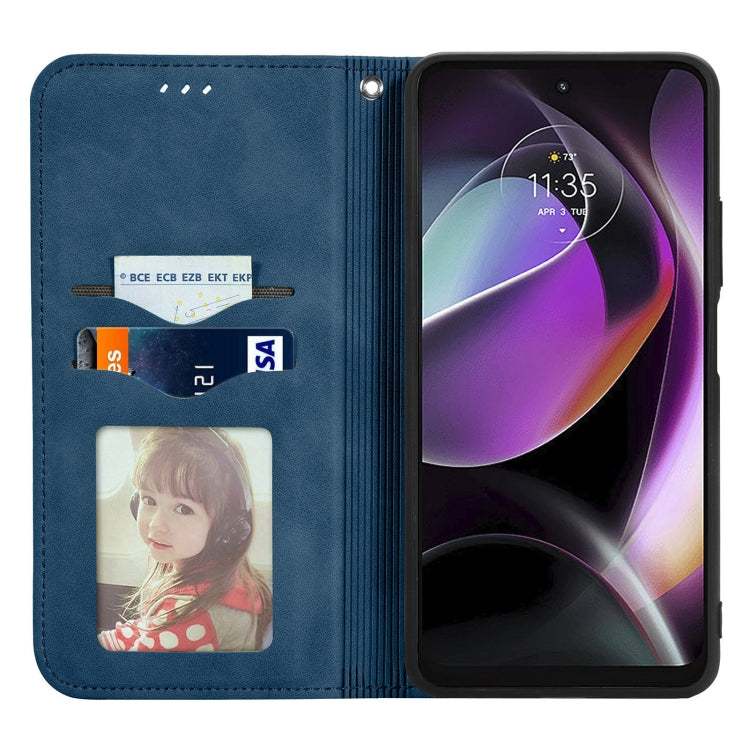 For Motorola Moto G 2022 Retro Skin Feel Magnetic Leather Phone Case