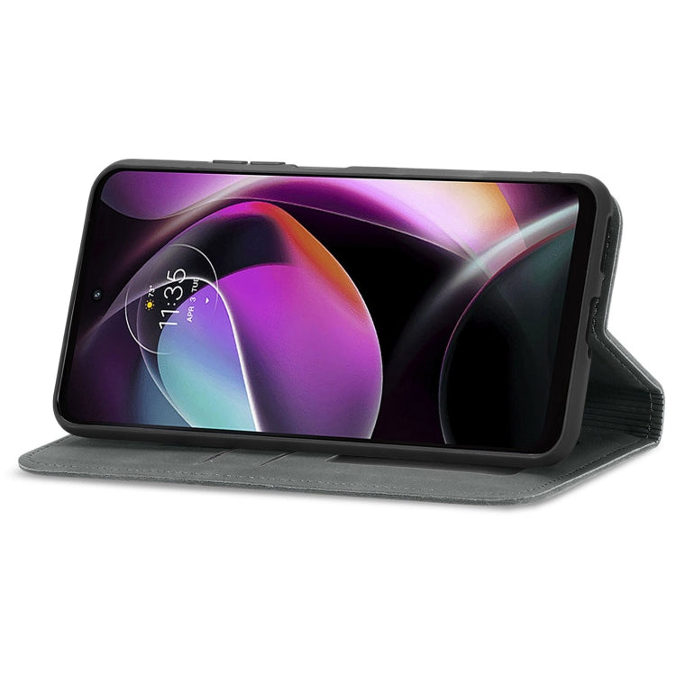 For Motorola Moto G 2022 Retro Skin Feel Magnetic Leather Phone Case