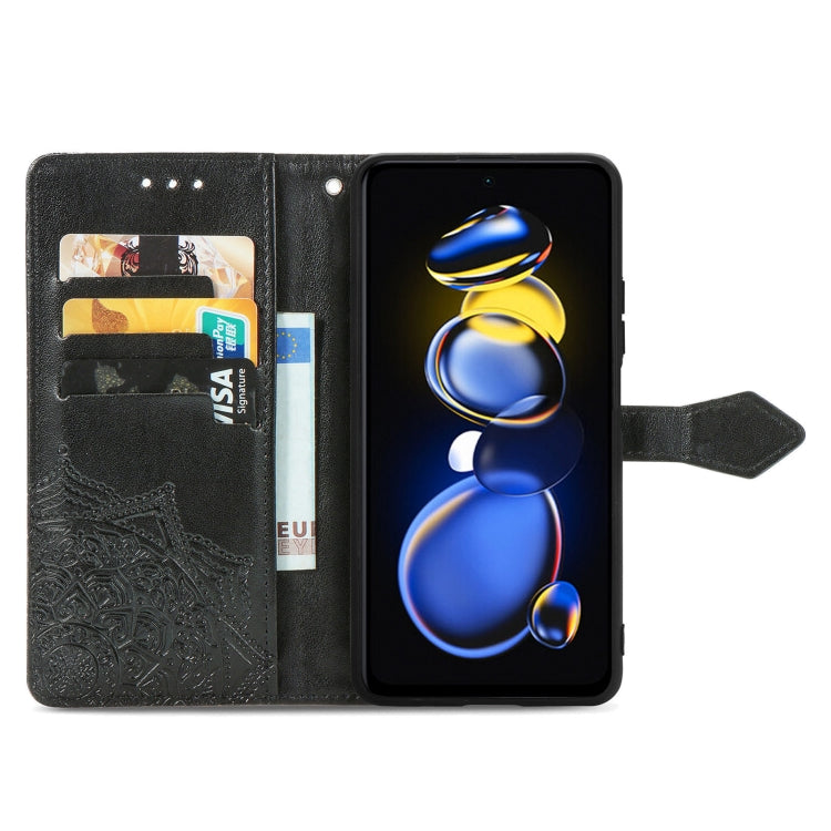 For Xiaomi Redmi Note 11T 5G Mandala Flower Embossed Horizontal Flip Leather Phone Case