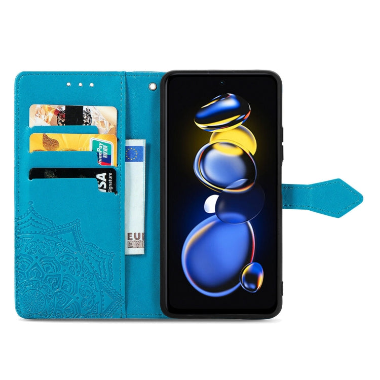 For Xiaomi Redmi Note 11T 5G Mandala Flower Embossed Horizontal Flip Leather Phone Case