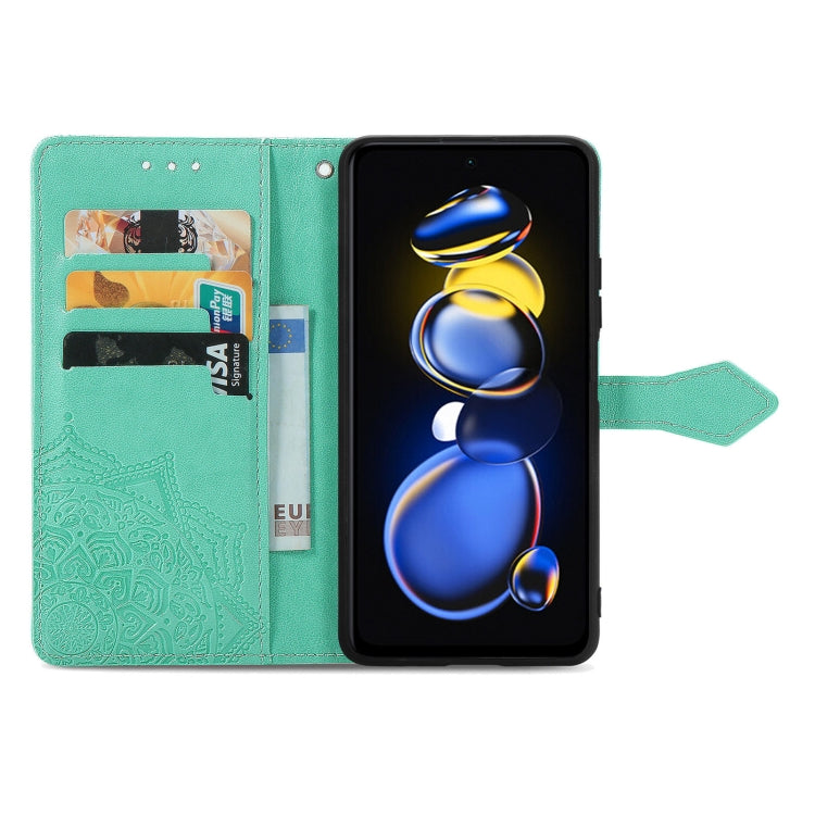 For Xiaomi Redmi Note 11T 5G Mandala Flower Embossed Horizontal Flip Leather Phone Case