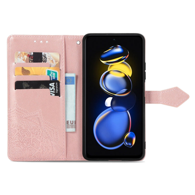 For Xiaomi Redmi Note 11T 5G Mandala Flower Embossed Horizontal Flip Leather Phone Case