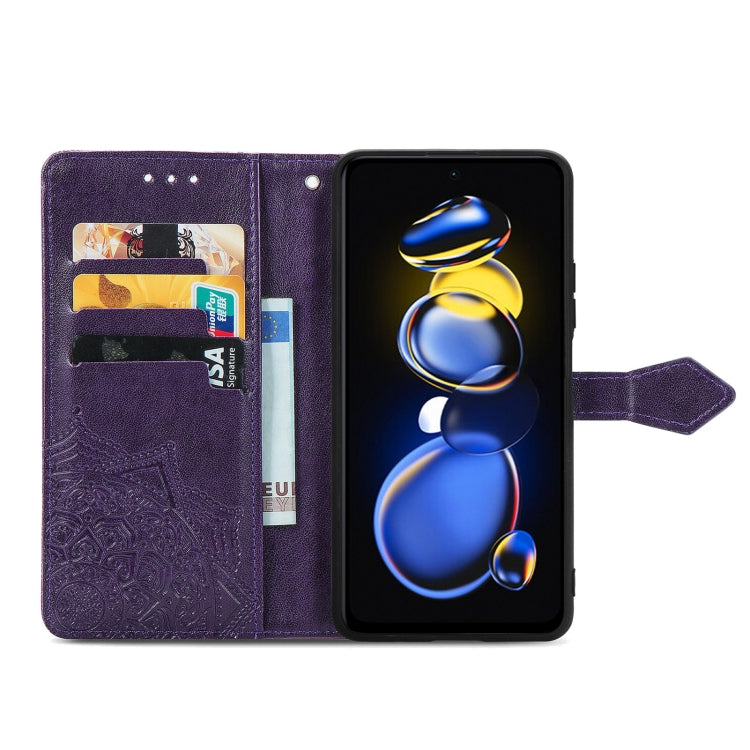 For Xiaomi Redmi Note 11T 5G Mandala Flower Embossed Horizontal Flip Leather Phone Case