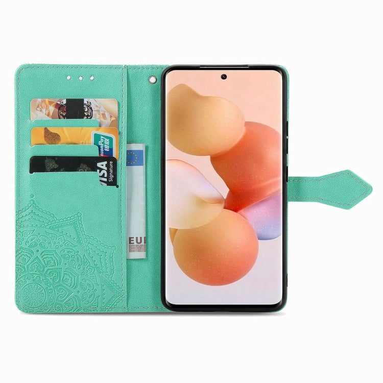 For Xiaomi 12 Lite Mandala Flower Embossed Horizontal Flip Leather Phone Case