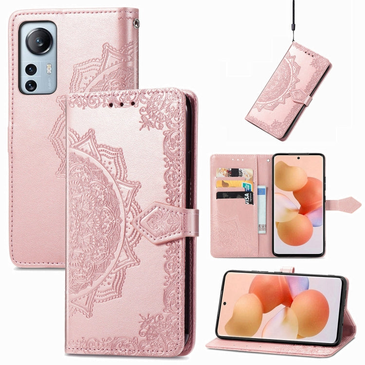 For Xiaomi 12 Lite Mandala Flower Embossed Horizontal Flip Leather Phone Case