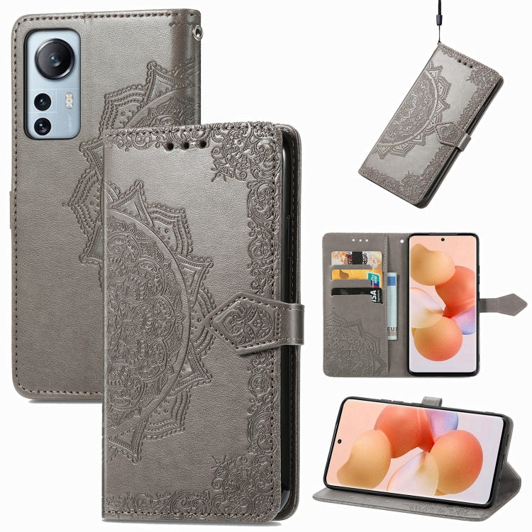 For Xiaomi 12 Lite Mandala Flower Embossed Horizontal Flip Leather Phone Case