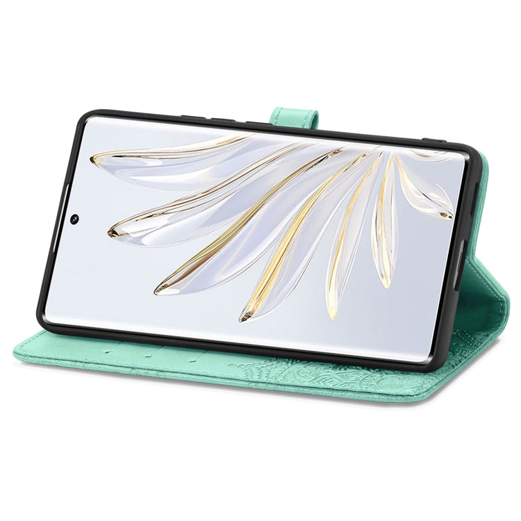 For Honor 70 Mandala Flower Embossed Horizontal Flip Leather Phone Case