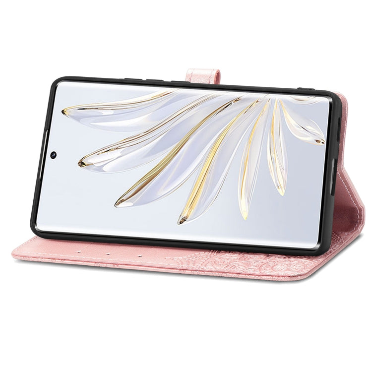 For Honor 70 Mandala Flower Embossed Horizontal Flip Leather Phone Case