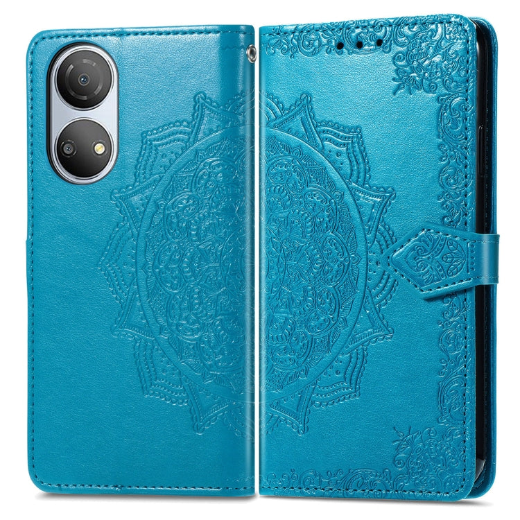 For Honor Play 30 Plus / X7 Mandala Flower Embossed Horizontal Flip Leather Phone Case