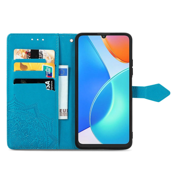 For Honor Play 30 Plus / X7 Mandala Flower Embossed Horizontal Flip Leather Phone Case