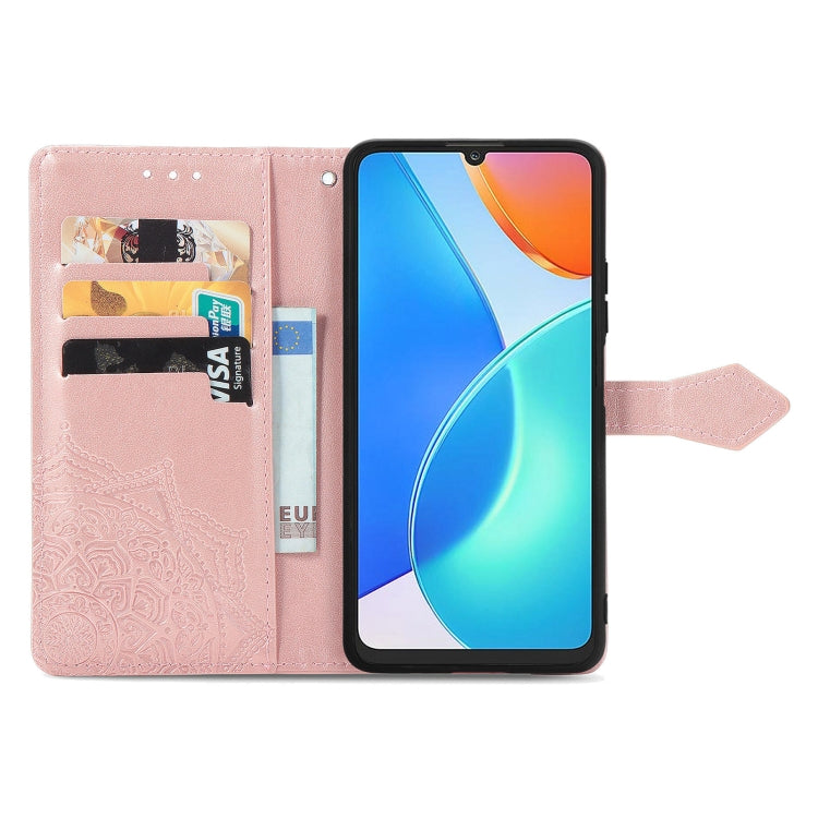 For Honor Play 30 Plus / X7 Mandala Flower Embossed Horizontal Flip Leather Phone Case