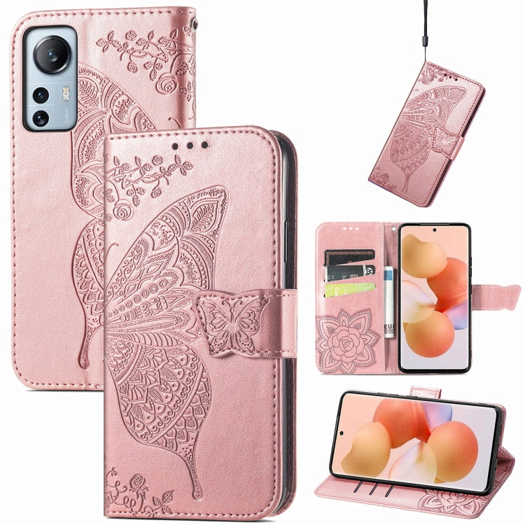 For Xiaomi 12 Lite Butterfly Love Flower Embossed Horizontal Flip Leather Phone Case