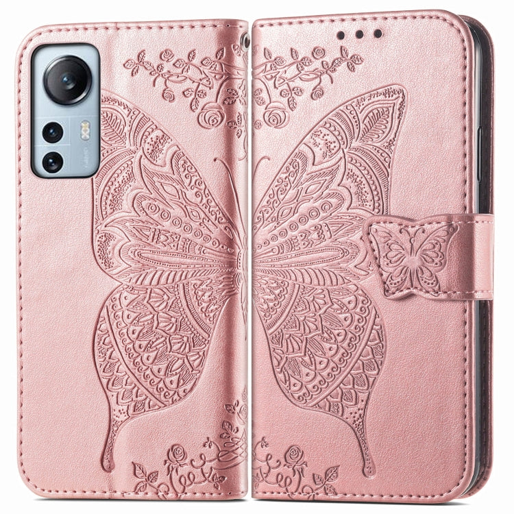 For Xiaomi 12 Lite Butterfly Love Flower Embossed Horizontal Flip Leather Phone Case