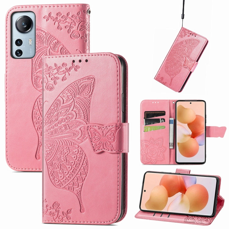 For Xiaomi 12 Lite Butterfly Love Flower Embossed Horizontal Flip Leather Phone Case