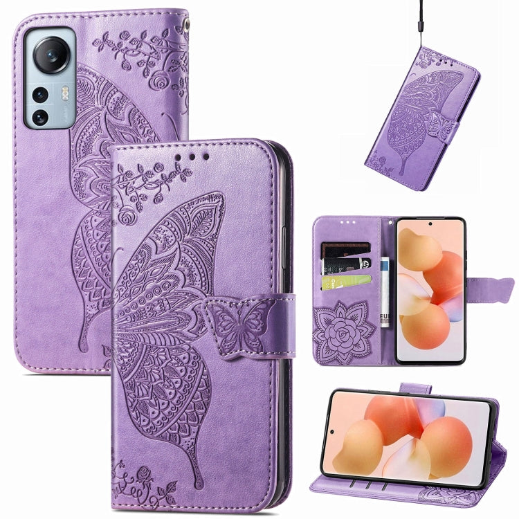 For Xiaomi 12 Lite Butterfly Love Flower Embossed Horizontal Flip Leather Phone Case