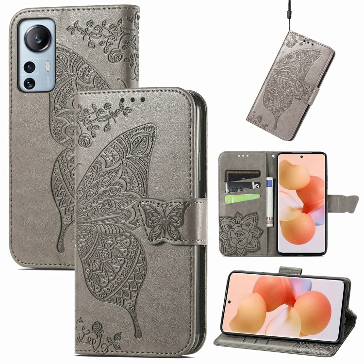 For Xiaomi 12 Lite Butterfly Love Flower Embossed Horizontal Flip Leather Phone Case