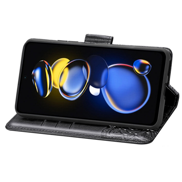 For Xiaomi Redmi Note 11T Butterfly Love Flower Embossed Horizontal Flip Leather Phone Case