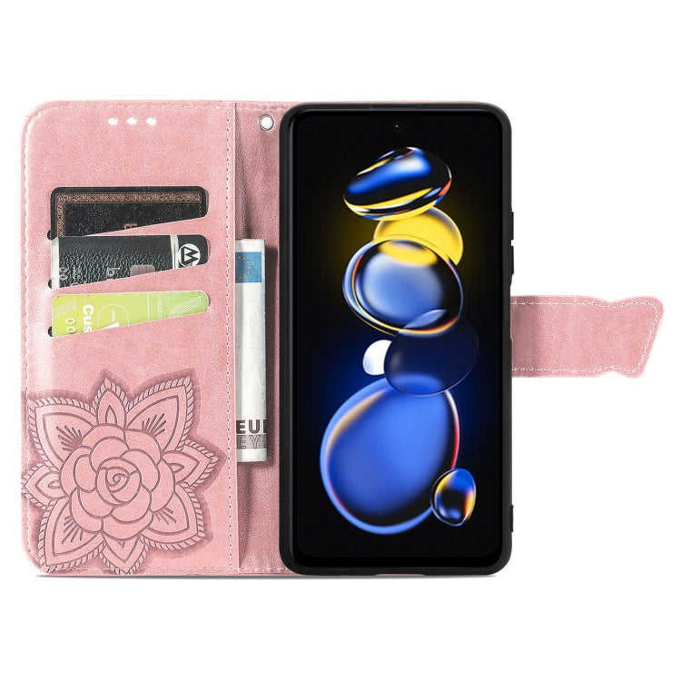 For Xiaomi Redmi Note 11T Butterfly Love Flower Embossed Horizontal Flip Leather Phone Case